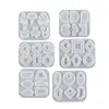Molde de Silicone para Brincos Pingentes de Resina Cristal DIY Flor de Forma Irregular Folha Arco Forma Joia Pingente Molde