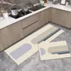 Tapetes de Cozinha Transfronteiriços Estilo Ins Listrado Combinação de Tapetes de Cozinha Resistentes a Manchas Antiderrapantes Absorventes de Água Tapetes de Cozinha Absorventes de Óleo