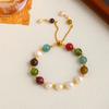 Collar barroco de perlas de agua dulce con piedra natural de dopamina, pulsera original de estilo chino simple