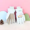 Crianças de 3 a 17 anos, crianças luvas infantis grossas à prova de frio, à prova d'água, à prova de vento, antiderrapantes, quentes, de algodão para neve para esqui, inverno