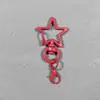 Color de pintura Hebilla giratoria para perro Accesorios metálicos Hebilla de estrella de cinco puntas Hebilla de langosta colgante Muñeca DIY Hebilla colgante para bolsa de muñeca