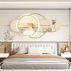 Pintura Decorativa Moderna Simples de Cabeceira Pintura de Luz Pintura de Luz Luxo Leve Fundo Creme Pintura de Parede Murais de Quarto