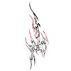 Pegatina de Tatuaje Temporal Popular Transfronteriza Estilo Europeo y Americano Personalidad Corazón Audaz Flor de Loto Espina Línea Artística Tótem Columna Vertebral