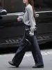Jersey de Punto Rayado con Solapas Cosidas Estilo Commuting para Mujer 25 Otoño Nuevo Suave Ceroso Top de Punto Pequeño