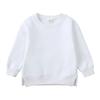 Suéter para niños y niñas, abrigo de cuello redondo, jersey para niños, color sólido, forro polar, estilo coreano, top para bebé, otoño e invierno