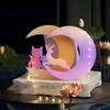 Amapola DIY Pegamento de Cristal Gato de la Luna Alce Luna Unicornio Luna Ángel Colgante Molde de Silicona