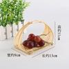 Productos tejidos de bambú recogedor pequeño tejido de bambú frutero cesta de bambú de doble capa plato de bambú para ceremonia del té plato de fruta cesta de té productos de bambú hechos a mano