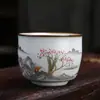 Caneca Jianzhan da Fornalha Ru Caneca de Chá Caneca para Degustação de Chá Padrão Rachado Pode Ser Cultivado Caneca Única Caneca do Anfitrião Tigela de Chá Caneca de Chá Gongfu Presente de Festival