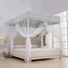 Cortina de Cama Opaca para Dormitorio del Hogar, Mosquitero de Tres Puertas de Pie, Dosel de Cama Opaco Estilo Princesa de Palacio, a Prueba de Mosquitos para Viviendas de Alquiler