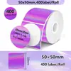 Novo Papel Térmico Laser de Ponto Holográfico Redondo Compatível com Phomemo M110 Papel de Etiqueta Térmica Prata 50mm