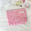Bolso de Cosméticos Jacquard con Relieve Fresco de Nuevo Estilo, Bolso Portátil de Gran Capacidad para Artículos de Tocador, Bolso de Mano Estilo Ins