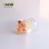 Bote redondo común para snacks de 570 ml, bote para galletas, botella de plástico transparente, bote sellado con tapa transparente, bote para alimentos