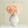 Vaso de Cerâmica Estilo Retrô com Acabamento Branco, Arranjo de Flores de Formato Único, Ornamento de Arte para Interior, Design Único, Decoração de Mesa para Interior