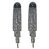 Pendientes de Pedrería de Nuevo Estilo Transfronterizos Europeos y Americanos 2026 con Colgantes Largos en Forma de Rama con Borlas, Pendientes Elegantes y Versátiles para Mujer