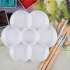 Paleta engrosada de bambú para niños, paleta de acuarela imitación cerámica flor de ciruelo, paleta de pigmentos para pintura china gouache