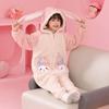 Pijamas Infantis 2025 para Outono e Inverno, Macacão Peluciado com Capuz de Desenho Animado Espessado para Meninos e Meninas para Uso ao Ar Livre