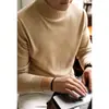Lavável na máquina! Suéter de Gola Alta Quente e Grosso para Homens, Malha Base Inverno 2026, Anti-Pilling, Top com Gola Reversível