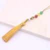 Três cores Bead Ice Silk Tassel Spike Color Bead Cap Pequeno Tassel Sachet com Pingente Nó Chinês Pendurado Spike DIY Car Hanging