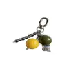 Colgante de cuentas redondas de color block único y creativo, color macarrón, llavero minimalista y charm para bolso - estilo nuevo