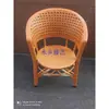 Silla Retro Clásica de Ratán Tejida a Mano Silla de Mimbre Sillón Silla de Oficina Silla para Ancianos Plástico Marrón