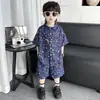 Camisa de Traje para Niños Manga Corta Ropa Infantil 2026 Nuevo Estilo Coreano Niño Guapo Camisa para Bebé Shorts Ropa de Verano