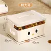 Caixa de Armazenamento Plástico Caixa de Armazenamento de Roupas com Tampa Caixa de Armazenamento Tipo Pasta Extra Grande Doméstico Caixa de Armazenamento de Brinquedos/Lanches