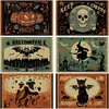 Manteles individuales de Halloween más vendidos de Amazon con estampados de fantasmas y calabazas, decoraciones para fiestas, manteles de mesa resistentes al calor y a la suciedad para restaurantes