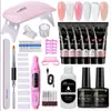 Arte de Uñas 15ml Gel de Extensión Set de 12 Piezas, Pincel Moldeador de Uñas, Gel de Cristal, Gel de Cristal Exclusivamente para Ventas Transfronterizas