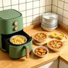 Molde Redondo de Papel de Aluminio para Freidora de Aire, Caja Cuadrada de Papel de Aluminio para Hornear, Bandeja Desechable de Papel de Aluminio para Horno para Barbacoa