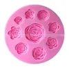 Molde de silicona para fondant flor de chocolate molde decorativo para pastel herramienta de horneado de silicona molde para joyería epoxi DIY