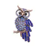 Joias coreanas transfronteiriças Europa e Estados Unidos mais vendidas moda simples broche CORUJA diamante completo broche de opala