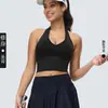 Sujetador Deportivo Cruzado de Tirantes, Espalda Hermosa, Para Mujer, Ajuste Delgado, Crop Top, A Prueba de Impactos, Push-Up, Tanque Deportivo para Yoga y Fitness