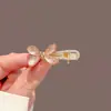 Pinza para el pelo de lazo de cristal súper de hada dulce para mujer con flequillo, accesorio para el pelo de pinza de pico de pato