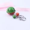 Llavero de coche con campana de dos colores, accesorio creativo con forma de fruta, campana pequeña, color de pintura a juego, accesorios de bricolaje, colgante, regalo