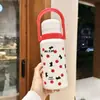 Copo Térmico para Meninas Alto Valor Estudante Grande Capacidade Copo de Isolamento Frio Garrafa de Água Portátil Canudo Duplo para Bebida Copo de Água Infantil