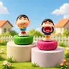 Adorno pequeño giratorio, adorno de emoji divertido de Shin-chan, adorno de resina para aliviar el estrés del escritorio, adorno de juguete de moda cultural y creativo, figura