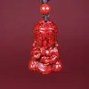 Cristal de Cinábrio Cru Areia Cabeça de Buda Buda Maitreya Guanyin Pingente Transparente Banhado a Ouro Cristal Colar Presente Atacado Dropshipping
