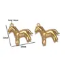 Transfronterizo Nuevo Producto Acero Inoxidable Dorado Fundición a Presión Sólido Colgante de Caballo Hecho a Mano DIY Collar Pendiente Accesorios de Joyería Venta al por Mayor