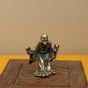 Colección de adornos de dieciocho Arhats de latón antiguo, retro, dragón, tigre, decoración de escritorio, cobre, hombre de bronce macizo en miniatura