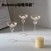 Candelabro de rayas de patas altas de estilo europeo, decoración del hogar, suministros para bodas, cenas románticas a la luz de las velas, accesorios para candelabros retro
