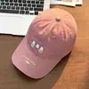 Chapéu Feminino 2025 Novo Fofo Coelho Bordado Tridimensional Boné com Aba Estilo Coreano Mais Fácil de Combinar Circunferência da Cabeça Grande Topo Rígido Boné de Baseball