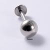 Aretes de Tornillo de Acero Inoxidable Transfronterizos Cónicos Dientes Exteriores Tachuelas para Labio Aretes de Bola de Acero Soldados Triangularmente Aretes Punk para Perforación