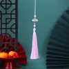 Borla de Nudo de Bambú Estilo Antiguo para Espada, Borla Pequeña, Borla Blanca para Abanico, Accesorios para Vestidos Hanfu Qipao Estilo Antiguo, Accesorios para Ropa al por Mayor