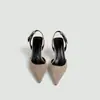 Tacones de Aguja Puntiagudos con Espalda Abierta para Mujer 2026 Modelo de Moda Más Vendido con Correa Única Sandalias de Talla Grande al por Mayor para Mujer para Uso en Exteriores