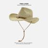Sombrero de Paja Vaquero Occidental Topper Sombrero de Playa Marítimo para Exterior Sombrero Protector Solar