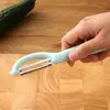Pelador de Acero Inoxidable Pelador de Boca Lateral Cocina Multifuncional Papa Fruta y Verdura Artefacto Pelador Pelador de Frutas Rascador Melón