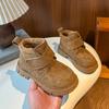 Botas Curtas de Menina Outono e Inverno Novo Estilo Botas Infantis Botas de Trabalho Fashionáveis para Meninas Botas Curtas de Sola Grossa Botas Infantis de Couro Plus