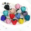 Ins Estilo Pequeño Fragante Agujero Recto Full Diamond Color Fresas Cuentas DIY Hecho a Mano Cadena de Teléfono Móvil Colgante Collar Joyería