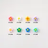 Joyería para Uñas Plumeria Flor de Cinco Pétalos de Resina Estereoscópica Flor Blanca Pequeña Girasol Diamante para Uñas Accesorios para Uñas Portátiles DIY