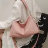 Bolso Mujer 2023 Verano Transfronterizo Nuevo Estilo Coreano Commuter Hombro Axila Cuero Suave Gran Capacidad Almohada Bolso Boston